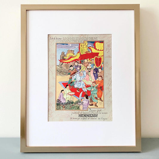 Vintage Hennessy Cognac Ad: Rare French Alcohol Wall Art Print