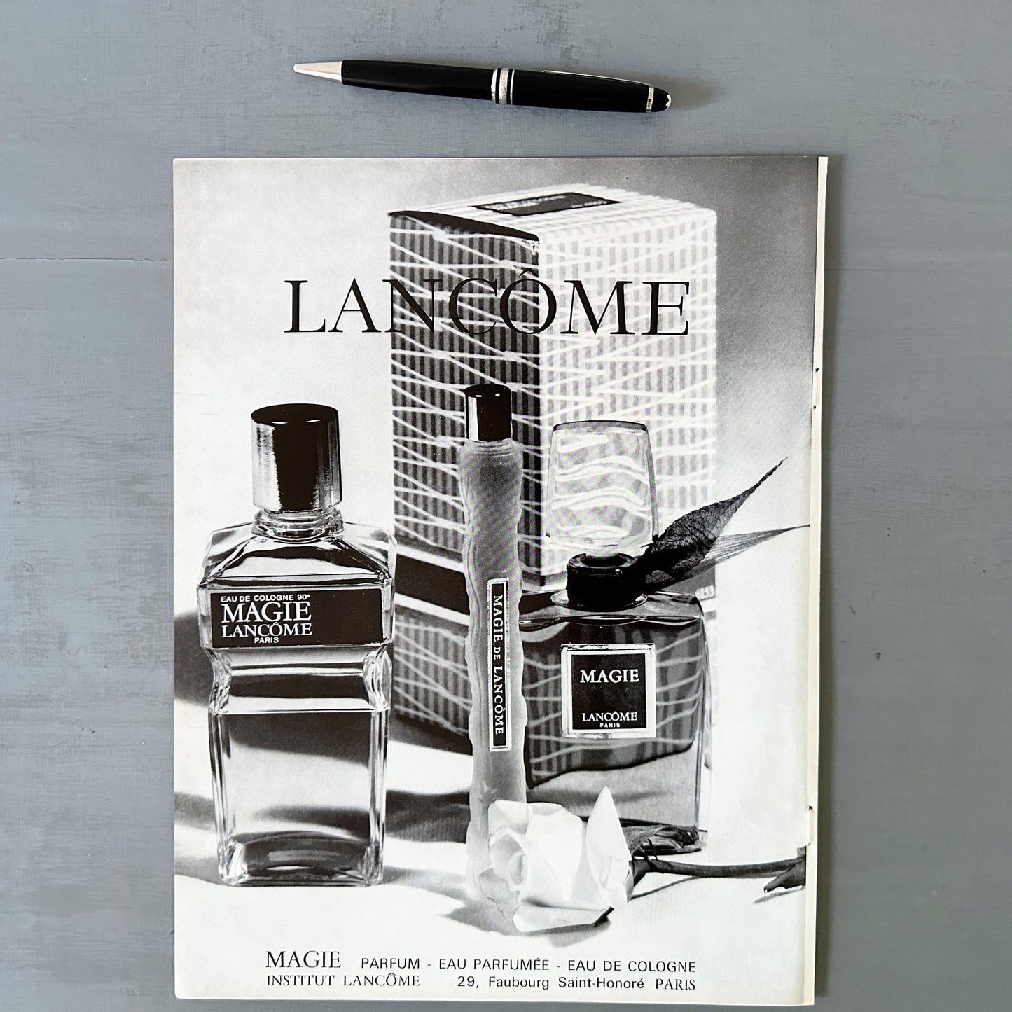 Vintage Guerlain Perfume Bottle Poster: Signed Art Deco Print