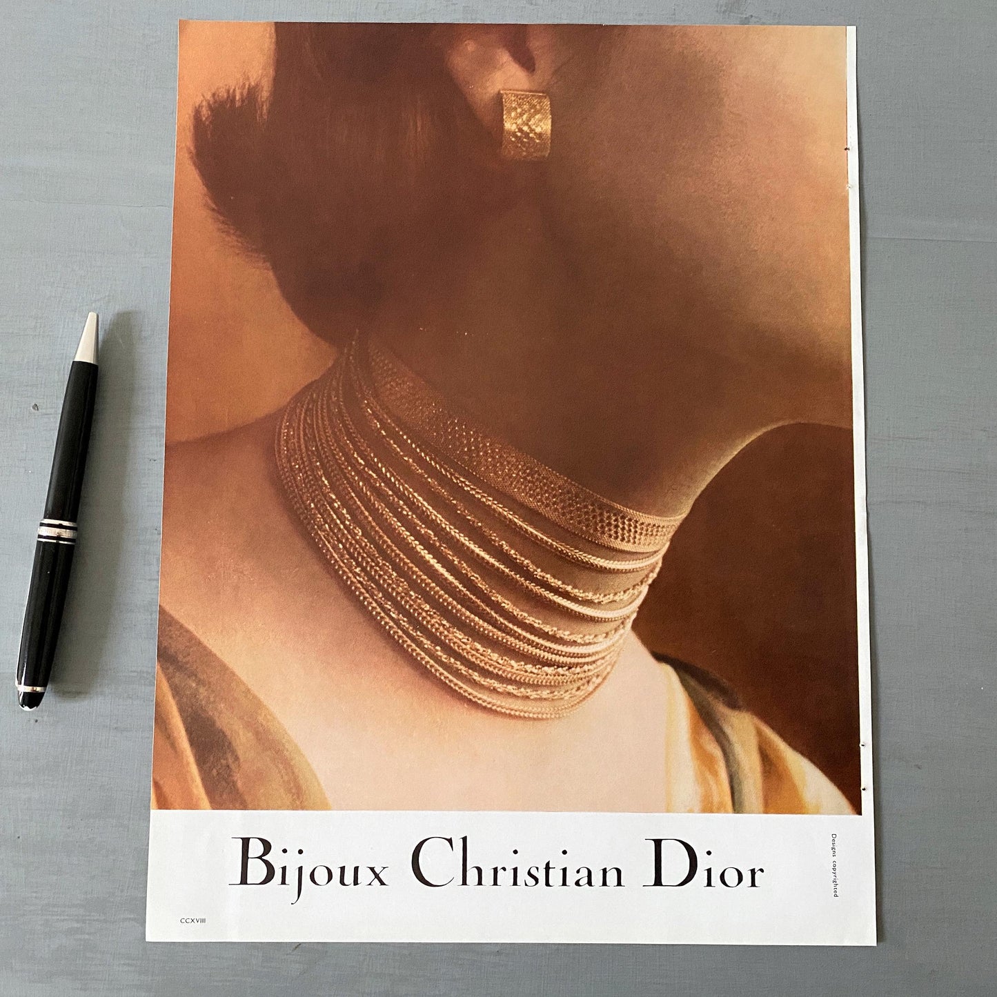 Original Dior Jewellery Ad Wall Art Print - Rare Authentic Luxury Brand Art Deco Fashion Decor - Unique Birthday Gift Idea Ready to Frame
