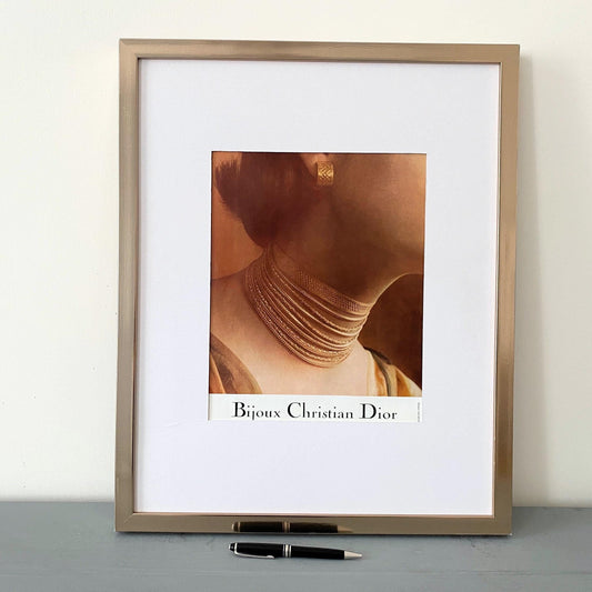 Original Dior Jewellery Ad Wall Art Print - Rare Authentic Luxury Brand Art Deco Fashion Decor - Unique Birthday Gift Idea Ready to Frame