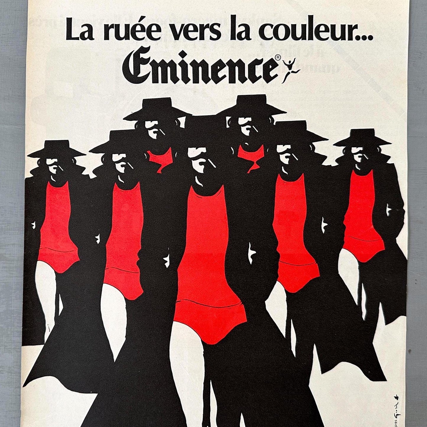 Rene Gruau Vintage Fashion Print: French Mid-Century Modern Wall Art