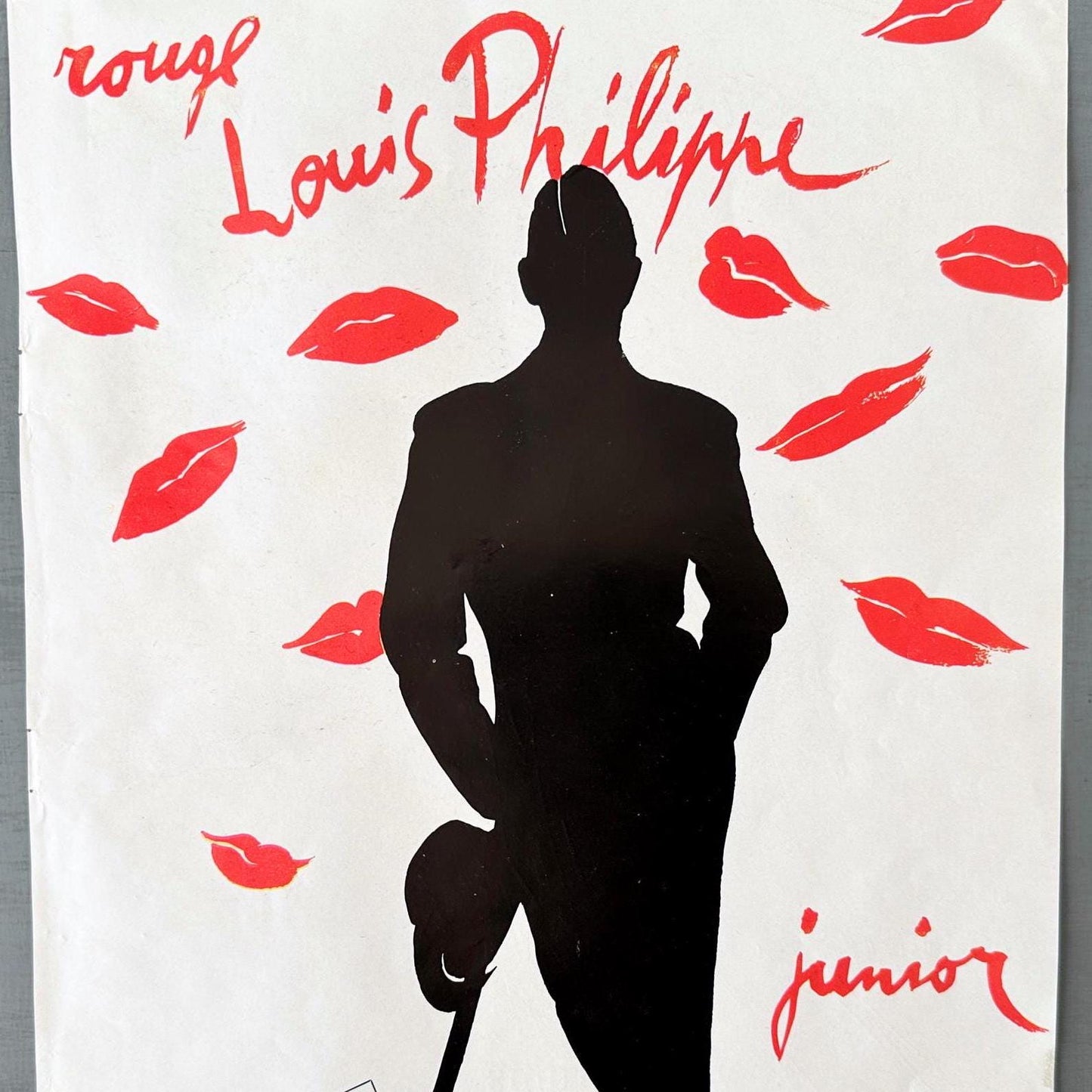 Vintage Red Lipstick Ad: Rene Gruau Vogue Print, Rare Boheme Wall Art