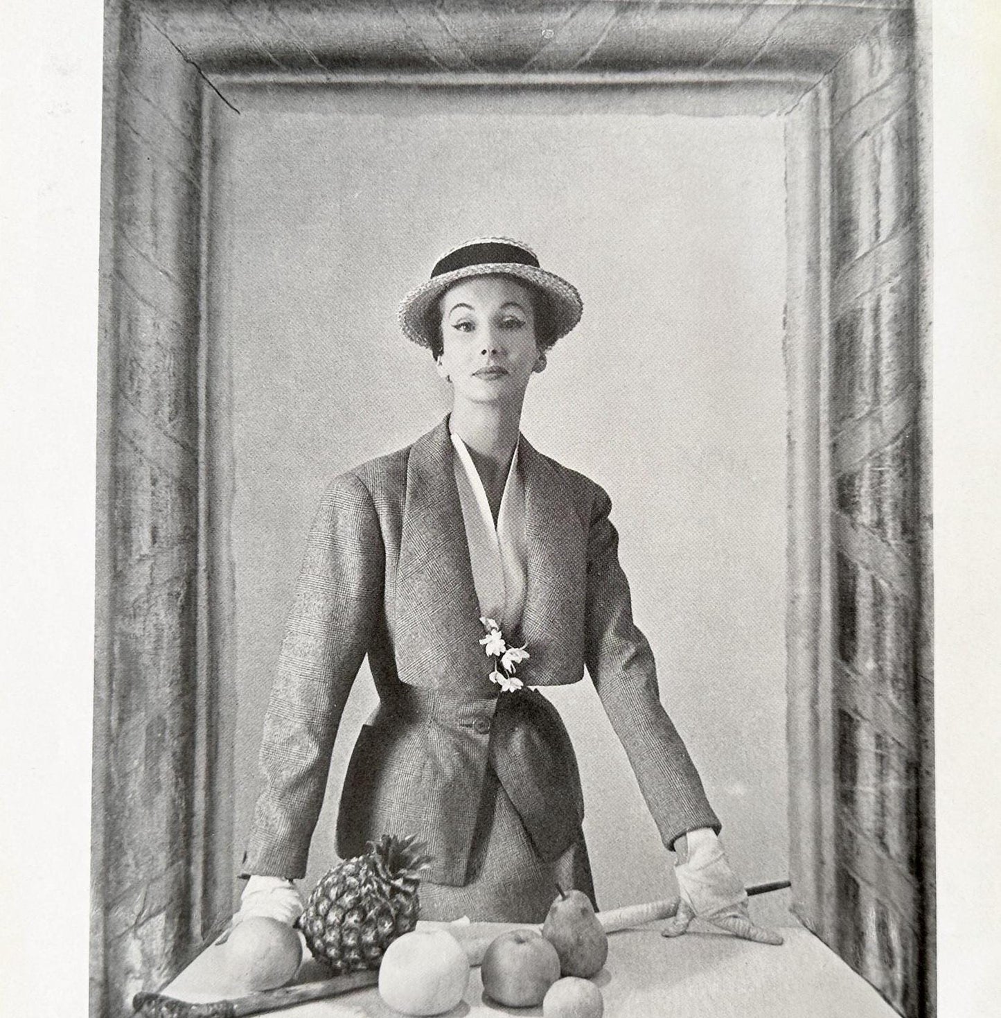 Authentic 1950s Vintage Dior Fashion Print: French Haute Couture Photography