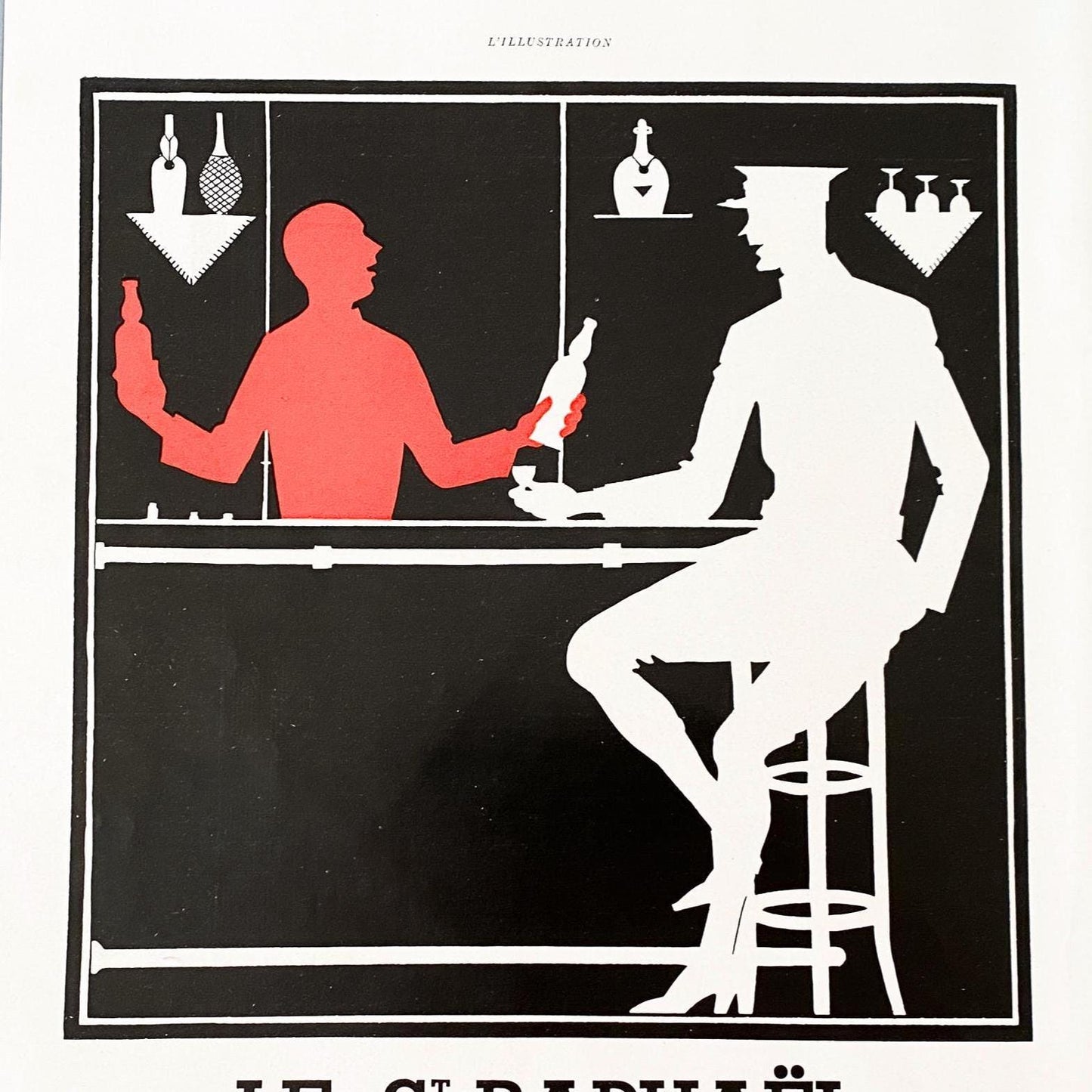 1930s St Raphael Aperitif Ad Print: Rare Vintage Alcohol Wall Art