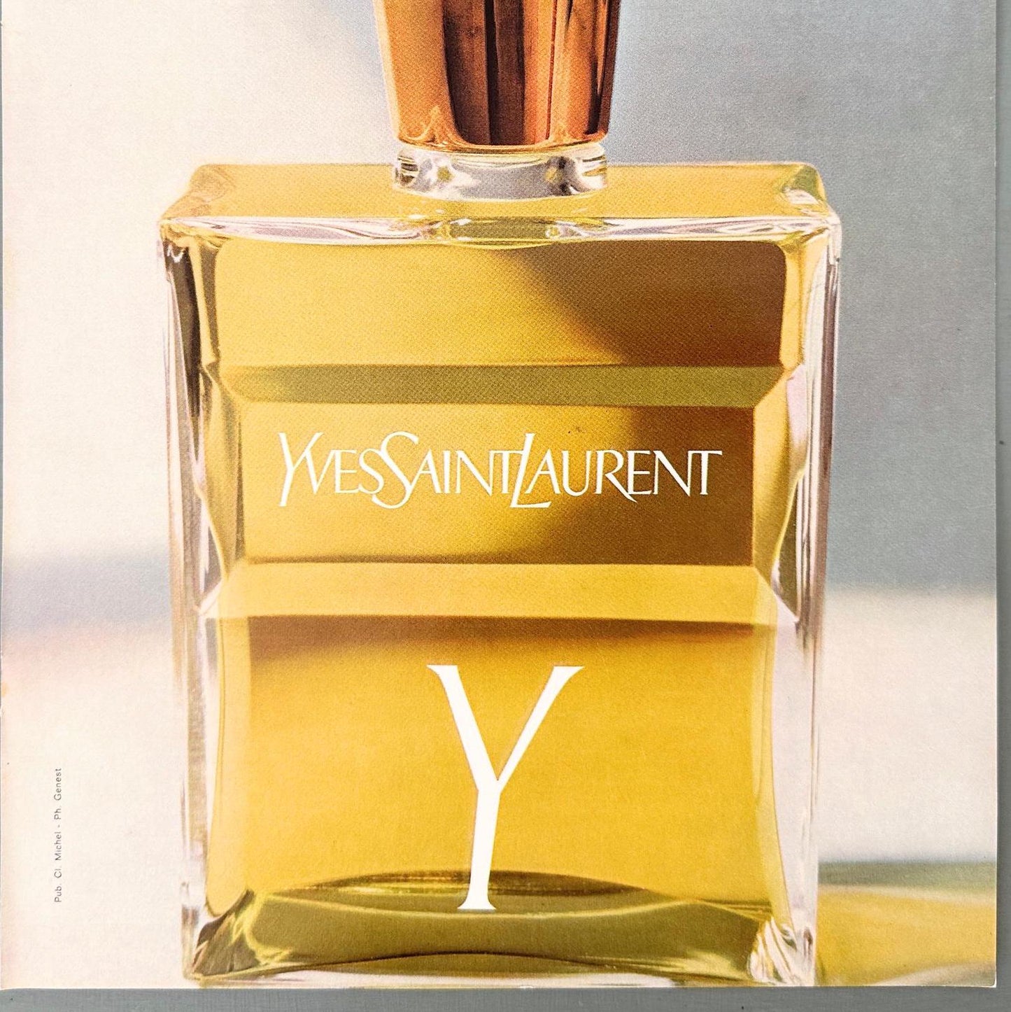 Vintage Yves Saint Laurent Perfume Ad: Rare 1950s French Fashion Print