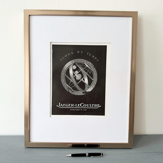 Vintage Jaeger Watch Ad Poster: Art Deco High Horology Wall Art