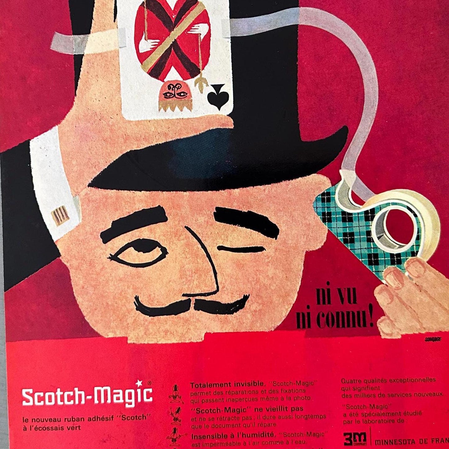 1960s Scotch Ad Print: Authentic Mid-Century Modern Magazine Decor
