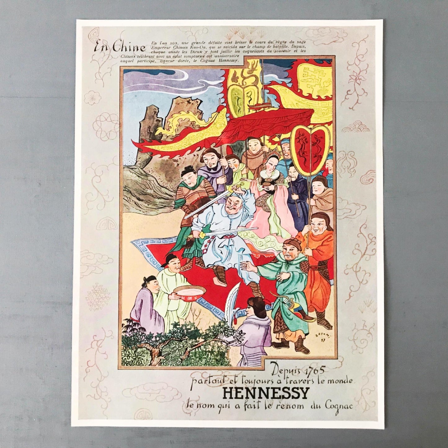 Vintage Hennessy Cognac Ad: Rare French Alcohol Wall Art Print