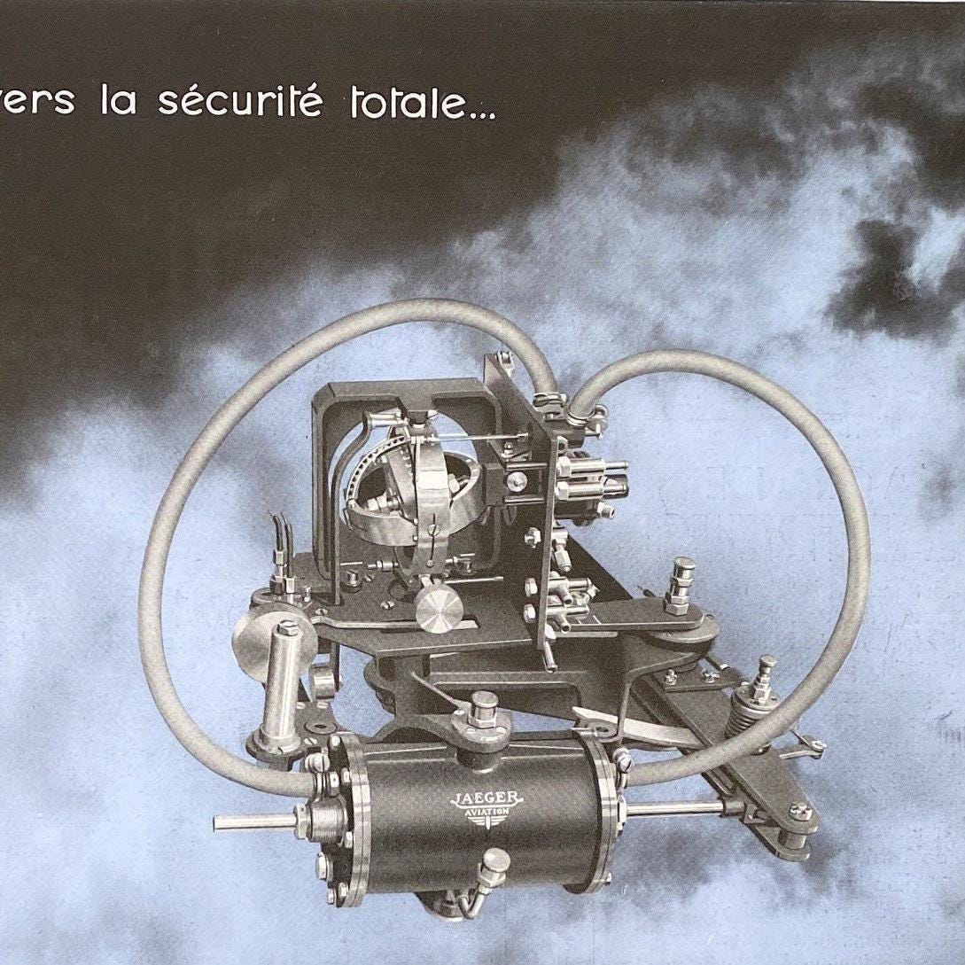 Authentic 1930s Vintage Jaeger Aviation Ad Print: French Mid-Century Aviation Wall Art