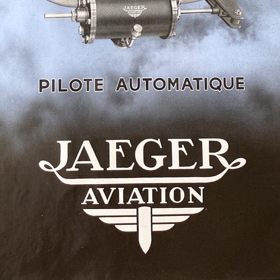 Authentic 1930s Vintage Jaeger Aviation Ad Print: French Mid-Century Aviation Wall Art