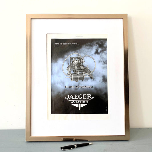 Authentic 1930s Vintage Jaeger Aviation Ad Print: French Mid-Century Aviation Wall Art