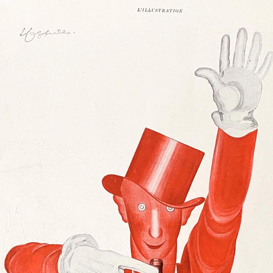 Original 1930s Vintage Dubonnet Alcohol Drink Advertisement Print from Original French Magazine