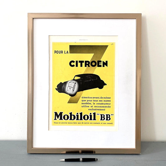 Authentic 1930s Vintage Citroen Advertisement Print: French Automobile Garage Art (11x15 inches)