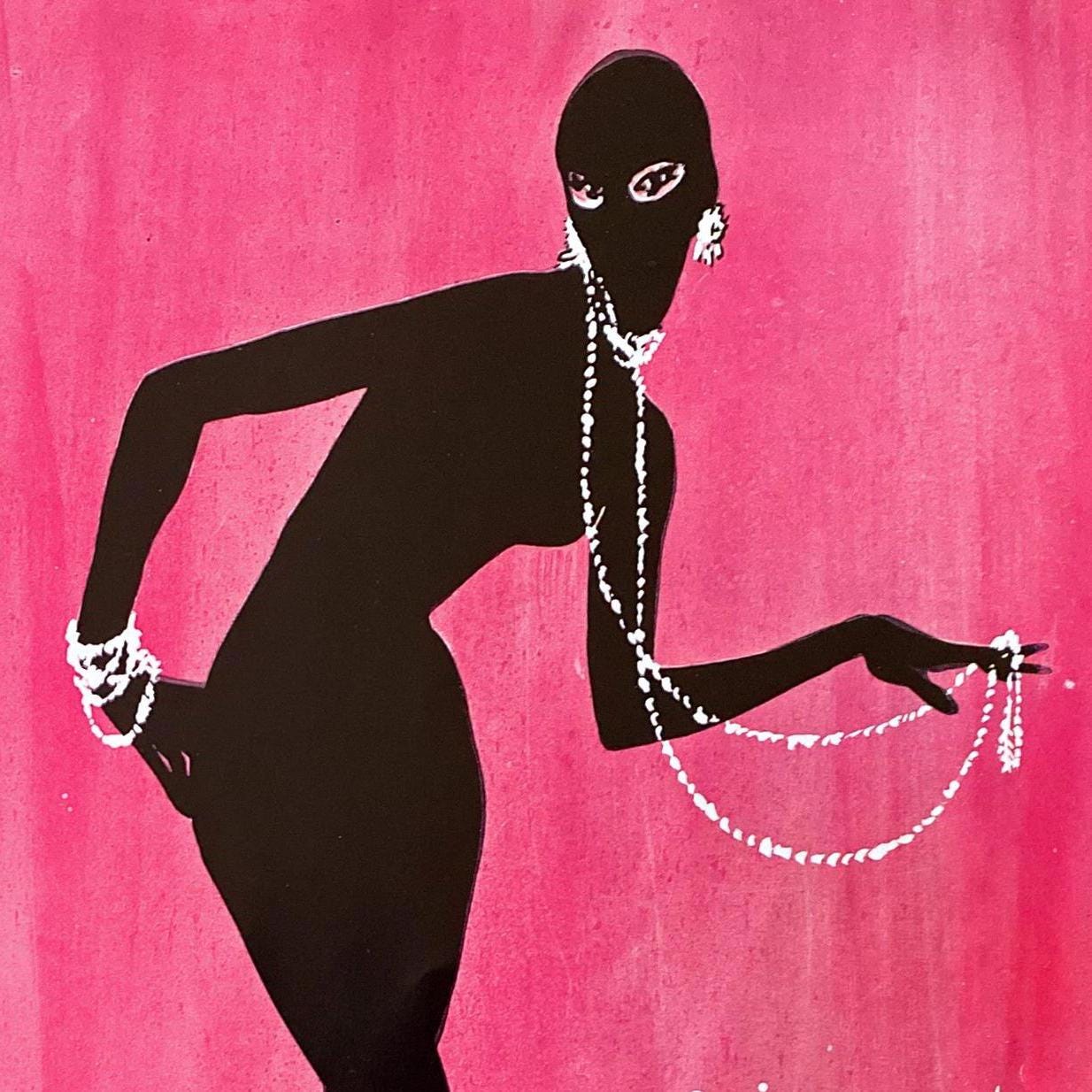 Rene Gruau Fath Vintage Print Ad: 1950s French Fashion Poster