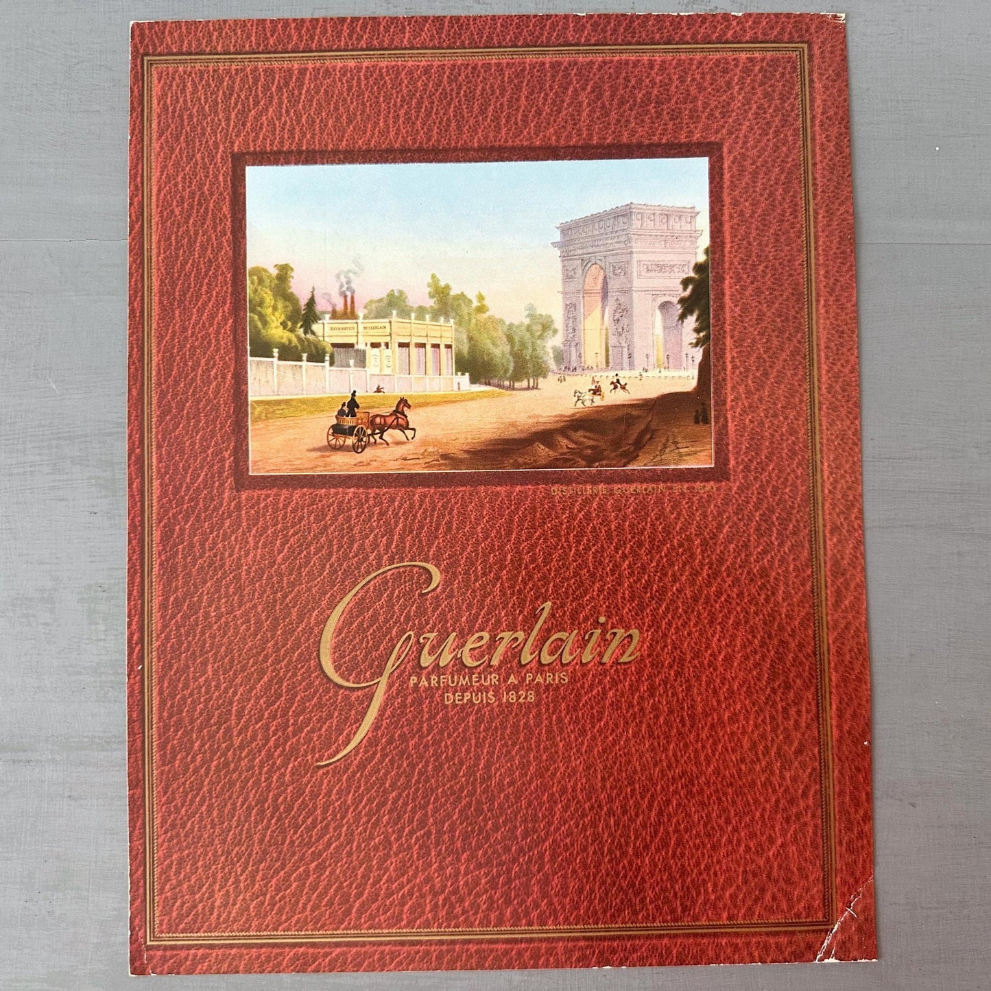 Vintage Guerlain Perfume Ad: Paris Scene, Retro French Magazine Print