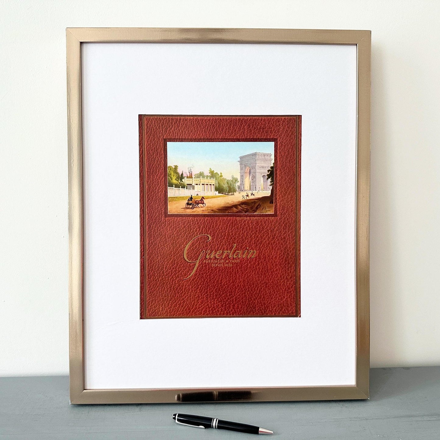 Vintage Guerlain Perfume Ad: Paris Scene, Retro French Magazine Print