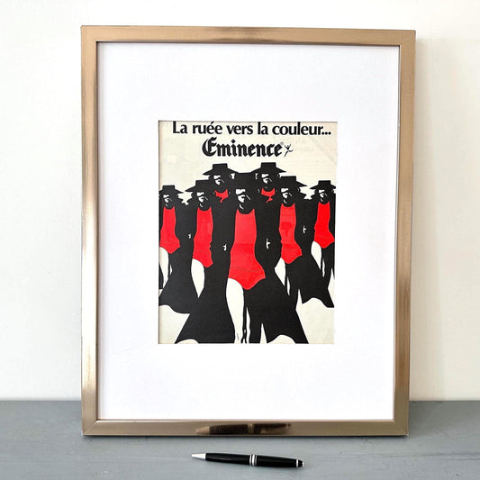 Rene Gruau Vintage Fashion Print: French Mid-Century Modern Wall Art