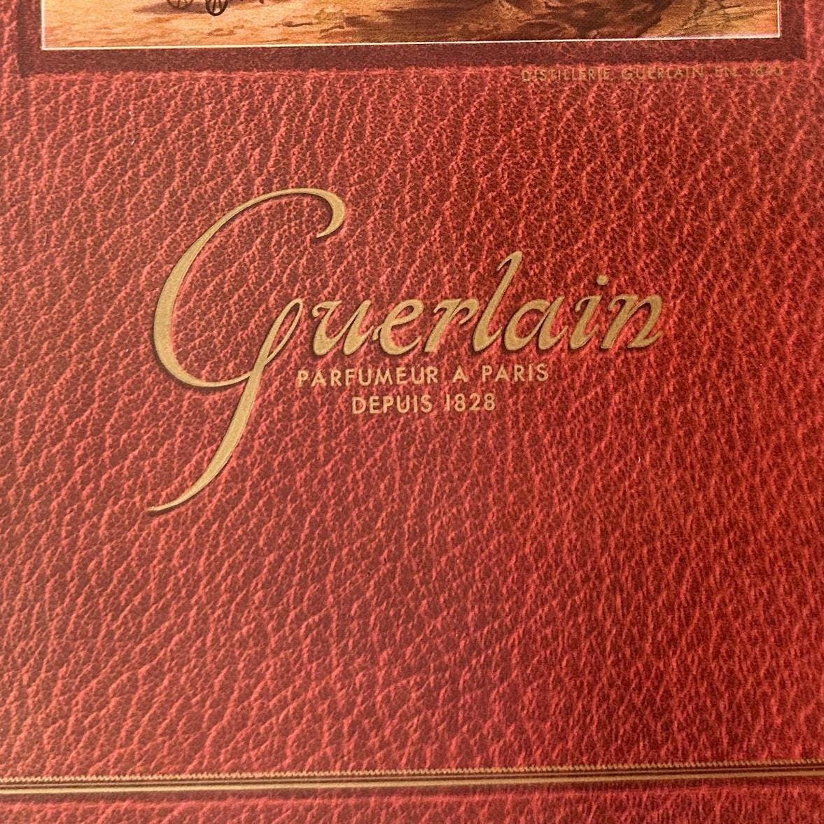 Vintage Guerlain Perfume Ad: Paris Scene, Retro French Magazine Print