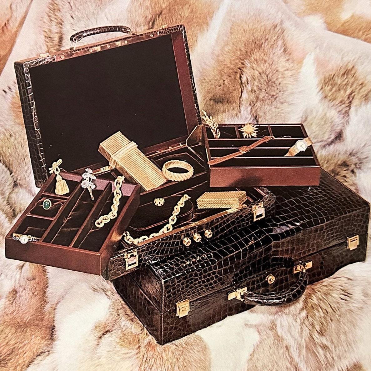 Original 1960s French Vintage Hermes Jewelry Suitcase Bag Ad Poster: Authentic  Fashion Print