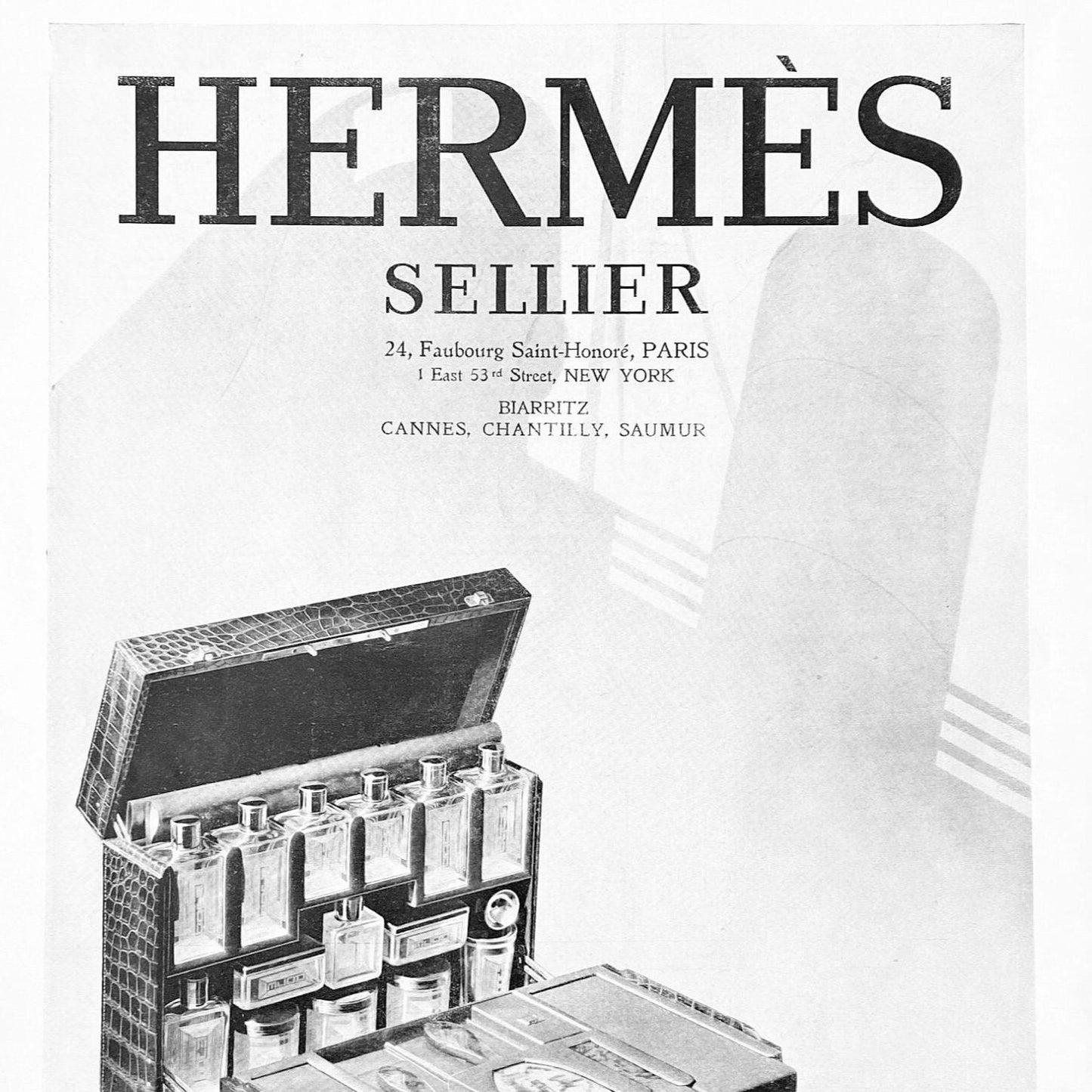 Rare Authentic Hermes Advertising Wall Art Print, French Fashion Living Room / Dressing Poster Home Decor, Mid Century Modern Unique Gift