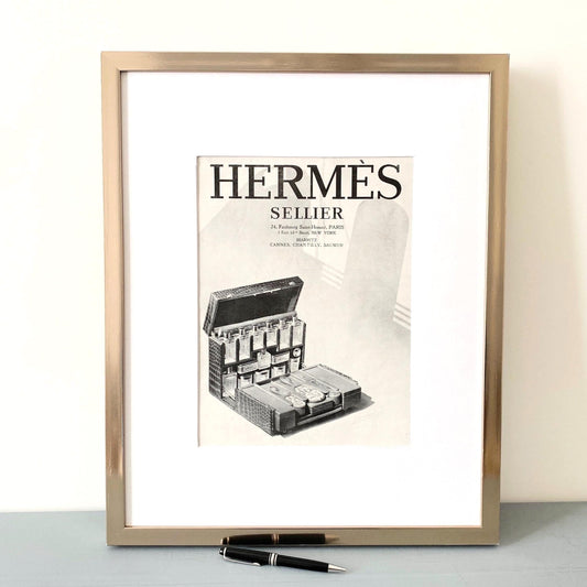 Rare Authentic Hermes Advertising Wall Art Print, French Fashion Living Room / Dressing Poster Home Decor, Mid Century Modern Unique Gift