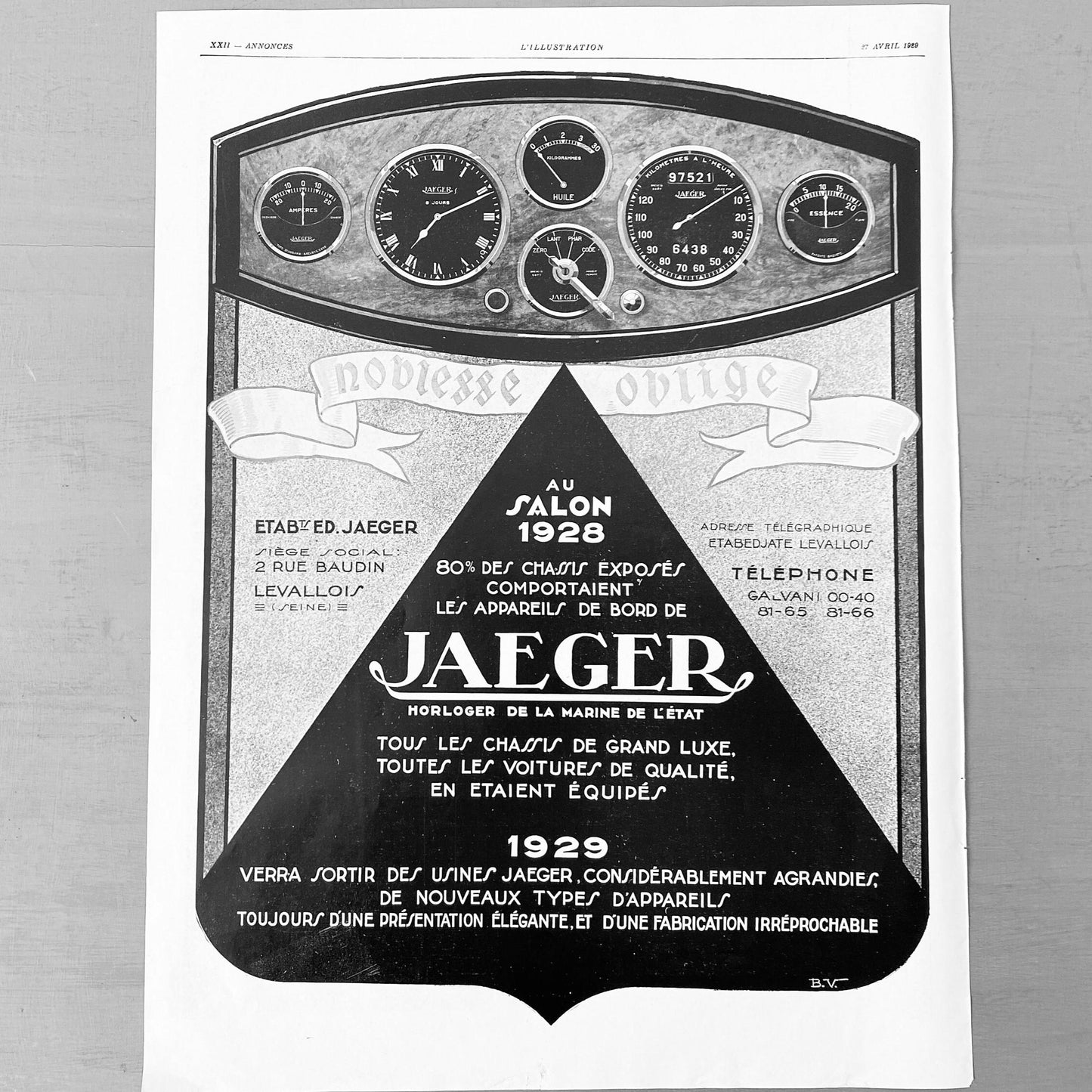 Original 1920s Jaeger Ad Print - Rare Authentic Luxury Brand Poster in Art Deco Style