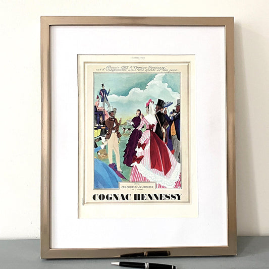 1930s Hennessy Cognac Ad: Rare French Magazine Print, Begnini Illustration