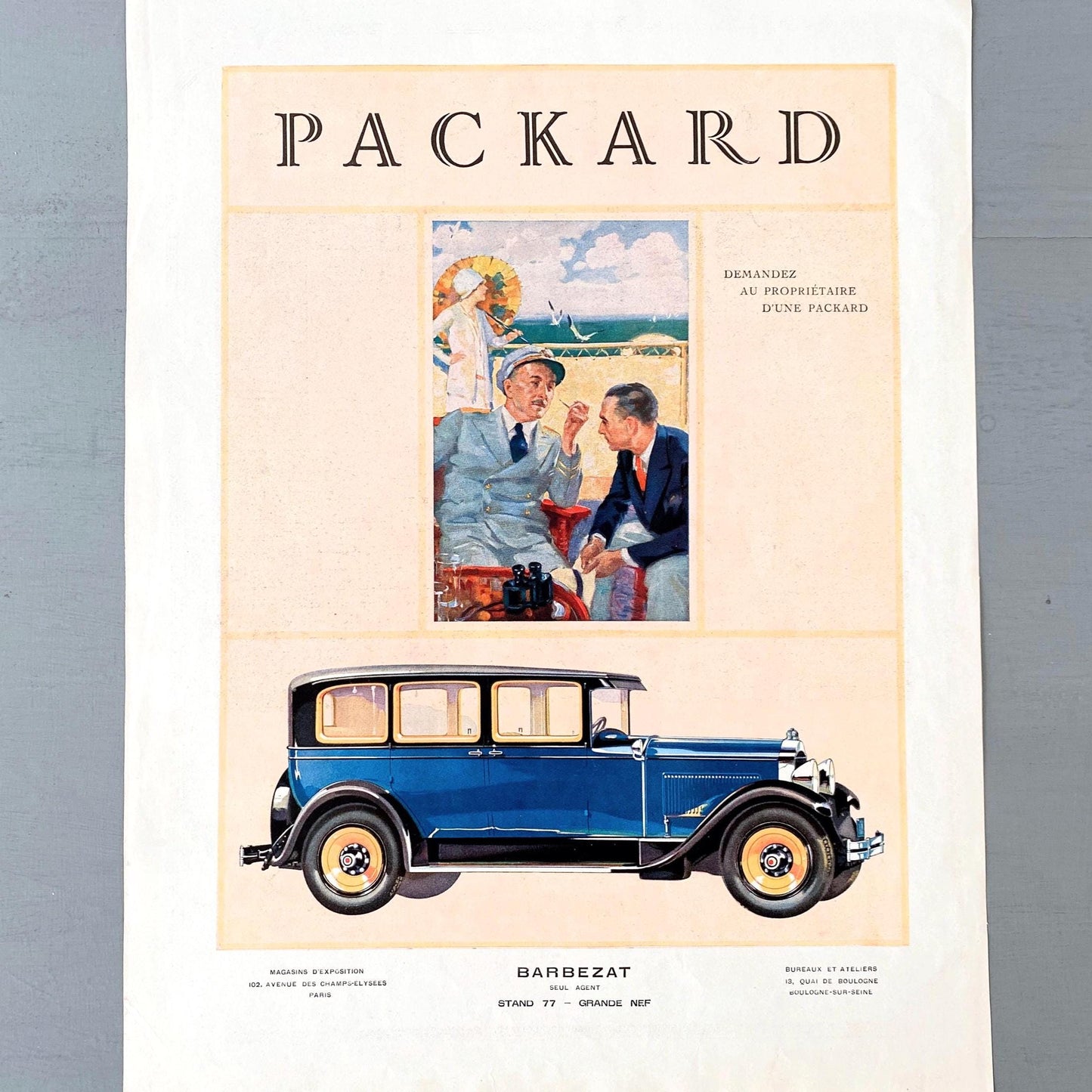 1930s Packard Car Ad Print: Vintage Automobile Wall Art