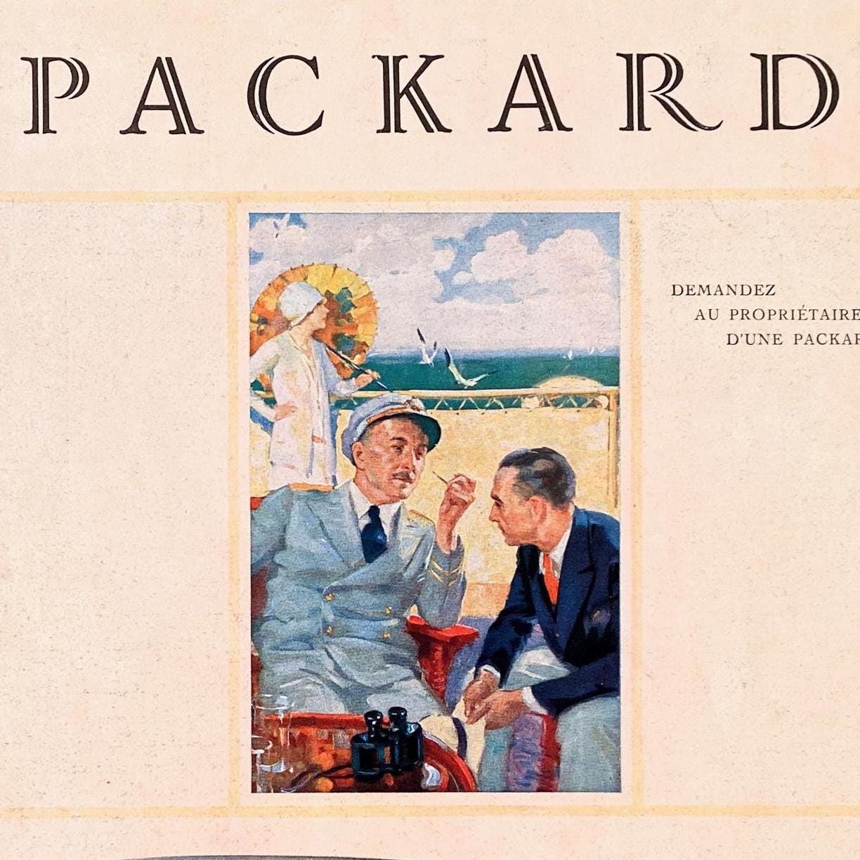 1930s Packard Car Ad Print: Vintage Automobile Wall Art