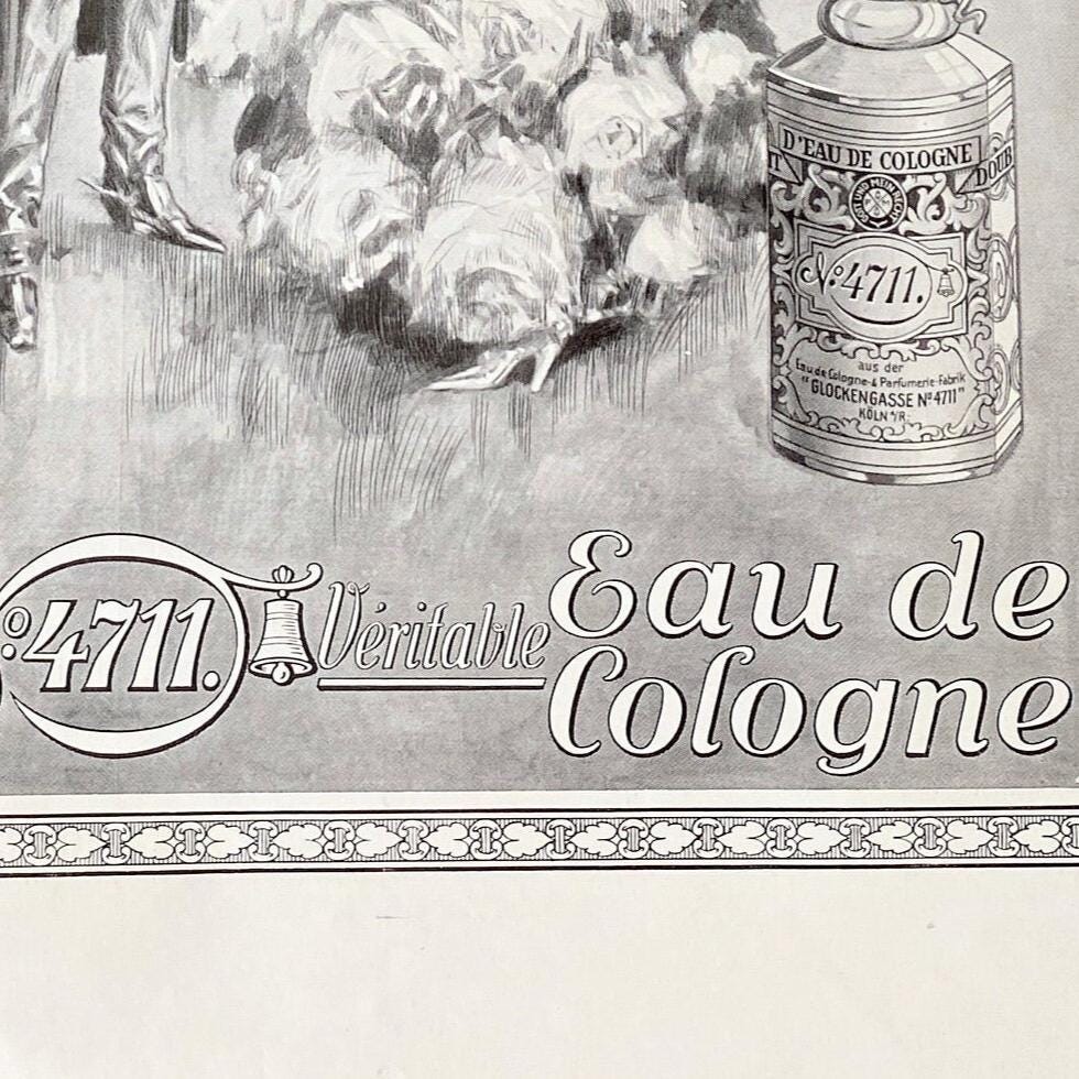 Original Vintage Perfume Cologne 4711 Advertisement Print from French Magazine