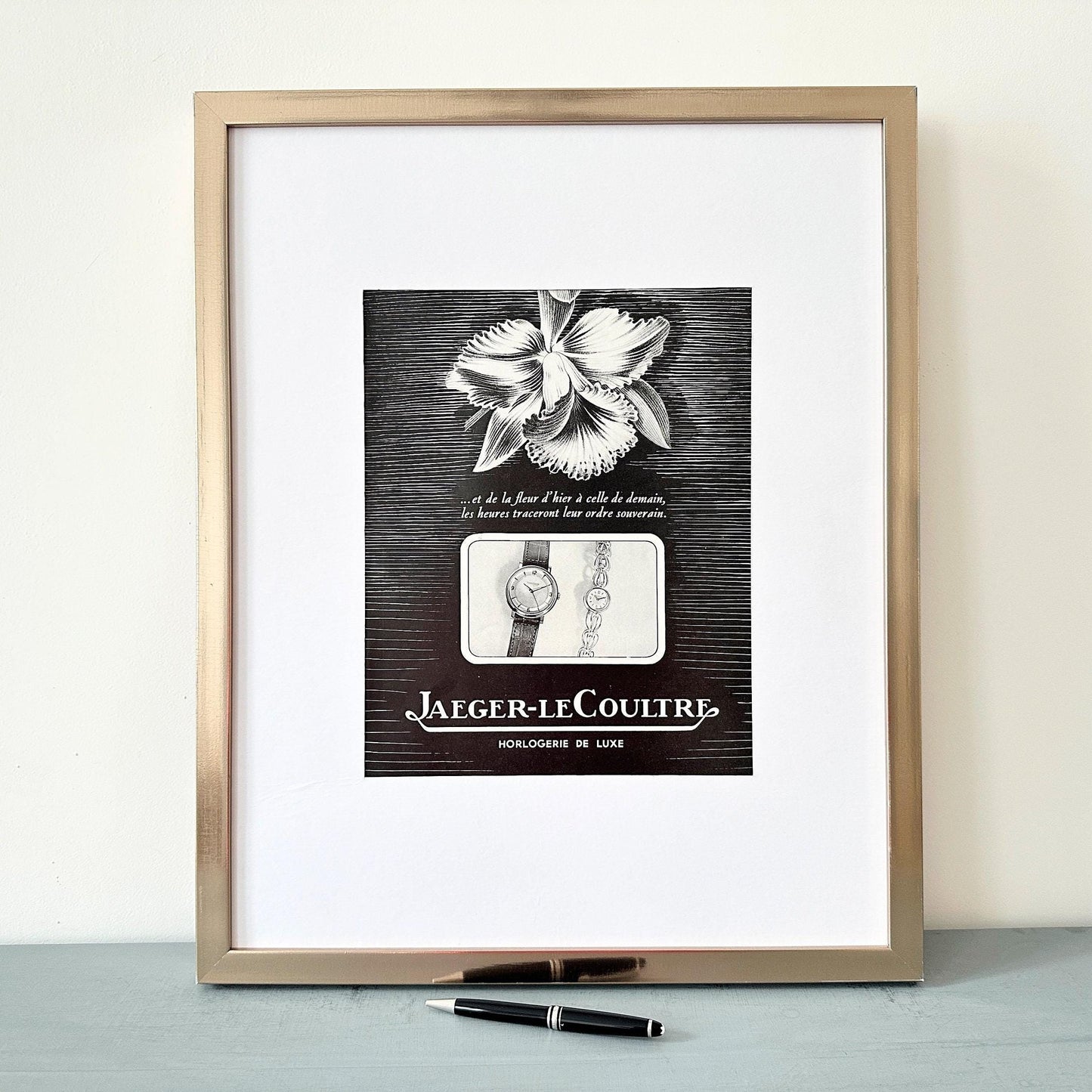 Original 1950s Vintage Hermes Jewelry Advertisement Poster, Authentic Mid Century Fashion Print