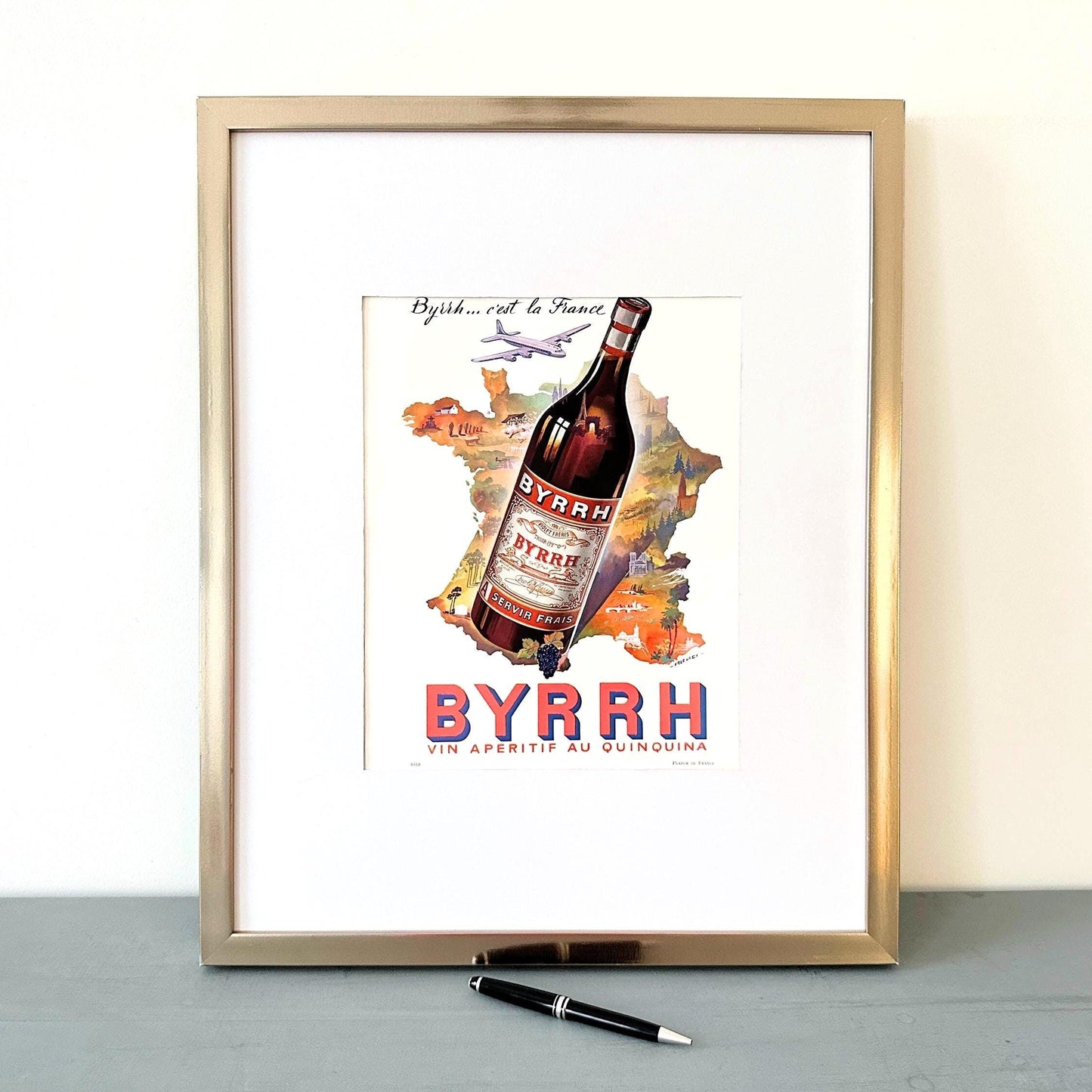 1950s Byrrh Aperitif Ad: Original French Vintage Alcohol Poster