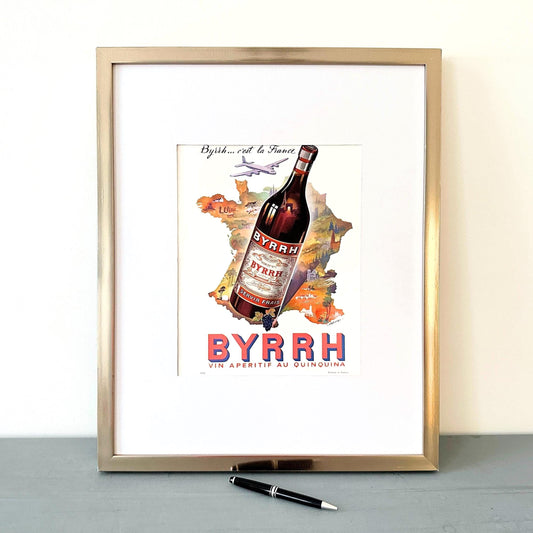 1950s Byrrh Aperitif Ad: Original French Vintage Alcohol Poster