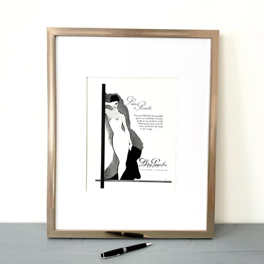 Rene Gruau Payot Ad: 1950s French Vogue Lithograph - Paris Glamour