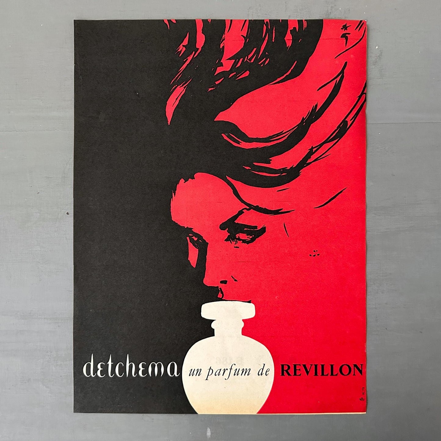 Rene Gruau Perfume Ad: 1960s Paris Style Glam Decor