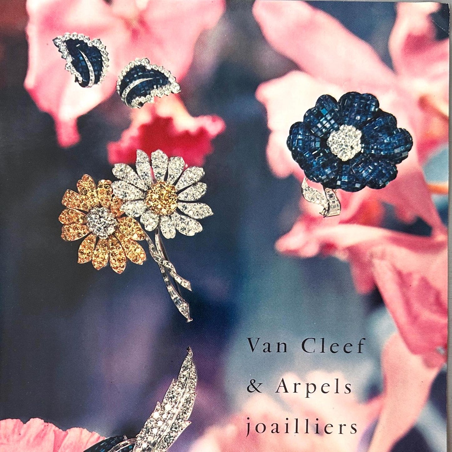 Original 1950s Vintage Van Cleef Arpels Ad Print - Authentic Midcentury Paris Style Floral Wall Art Poster