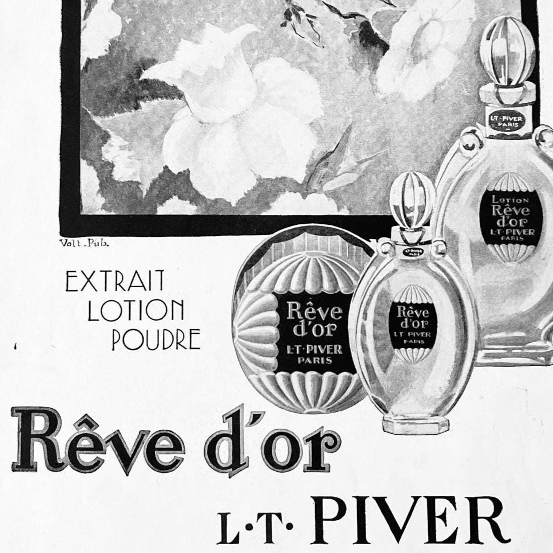 Vintage French Perfume Ad Print: Art Deco Paris Poster