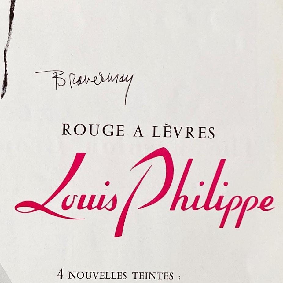 Vintage French Vogue Lipstick Ad Print - 1950s Beauty Poster