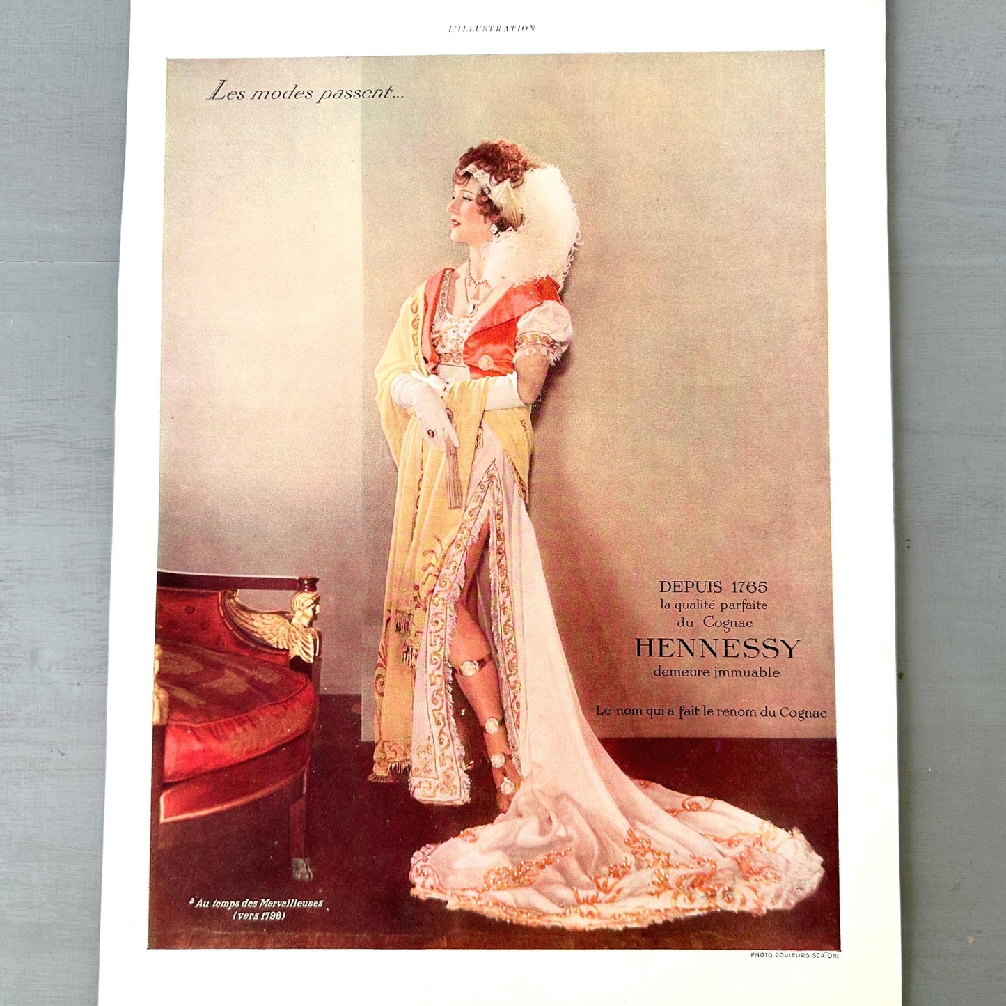 Vintage Hennessy Cognac Ad Print: 1930s French Magazine Advertisement