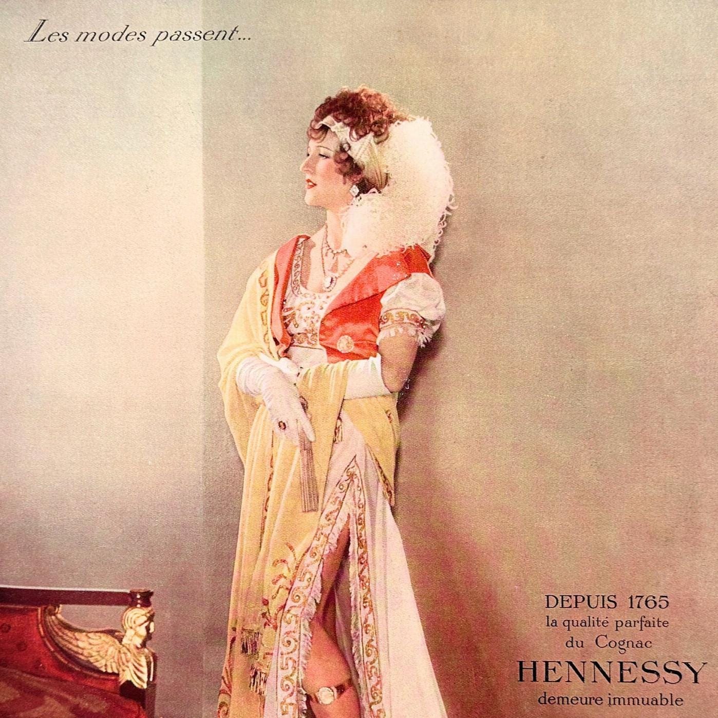 Vintage Hennessy Cognac Ad Print: 1930s French Magazine Advertisement