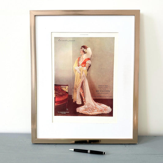 Vintage Hennessy Cognac Ad Print: 1930s French Magazine Advertisement