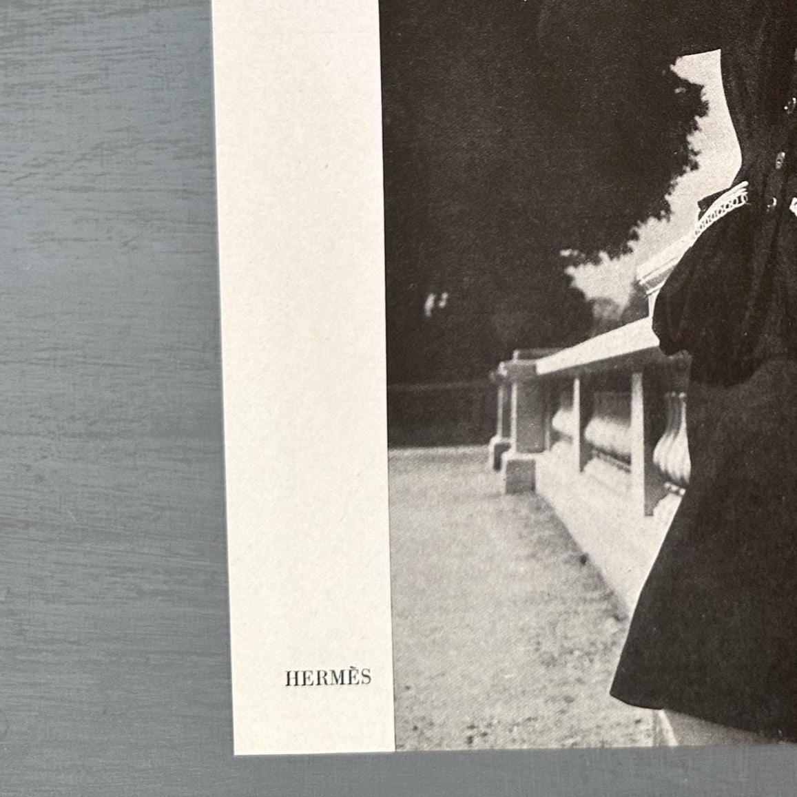 Authentic 1940s Vintage Hermes Fashion Advertisement Print from Original French Magazine