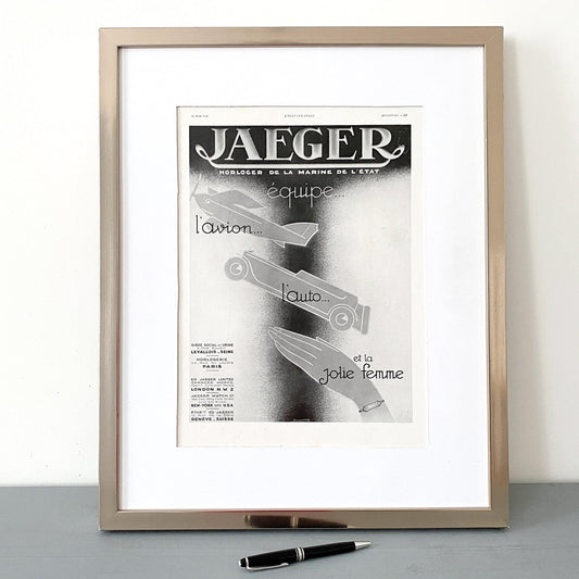 Authentic 1930s Vintage Jaeger Lecoultre Advertisement Print - Original French Magazine Page
