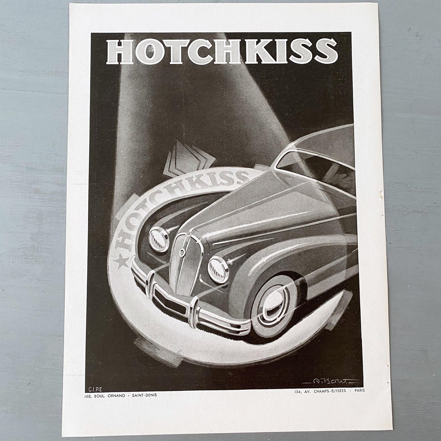 Original 1930s Vintage Classic Car Advertising Print from French Magazine