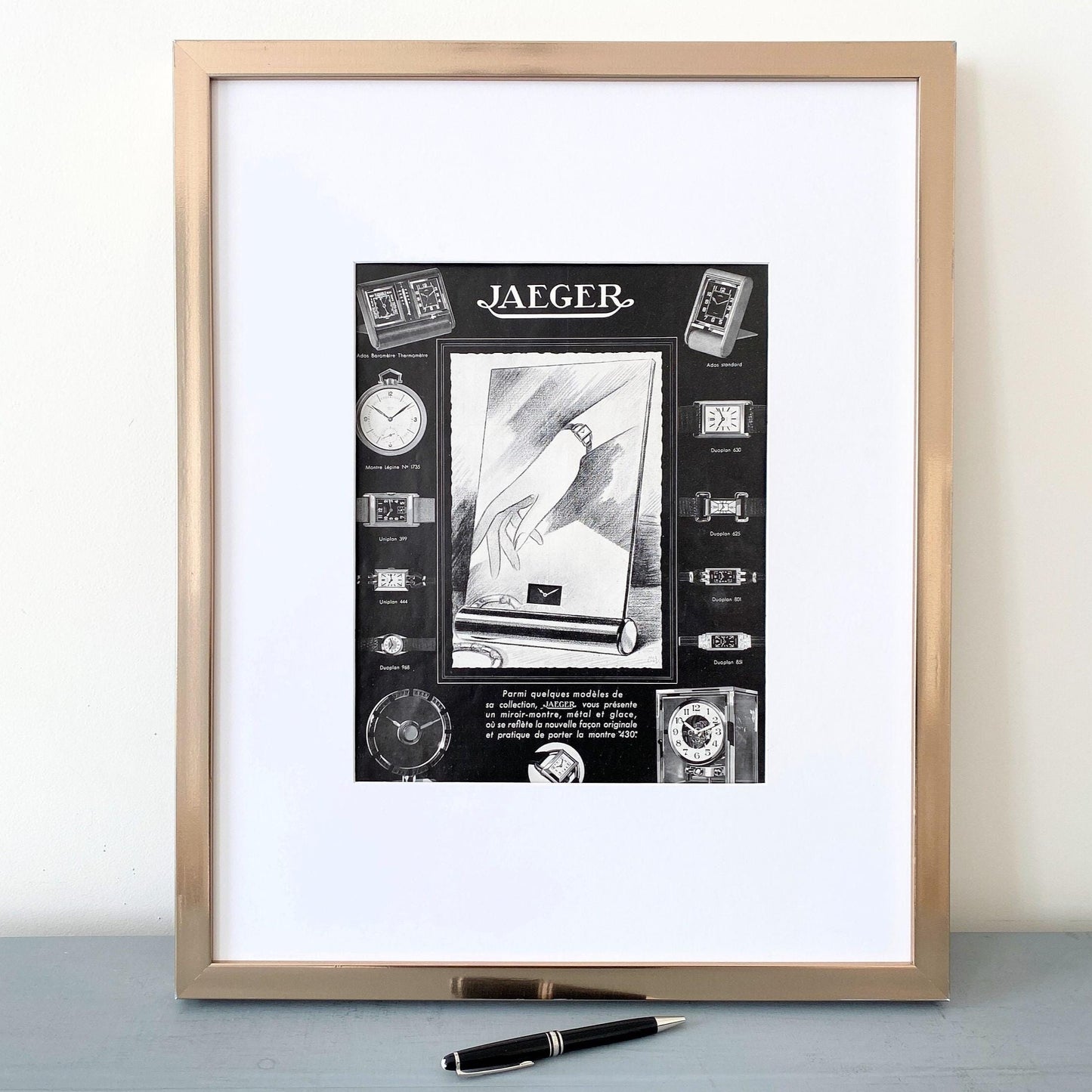 Vintage Jaeger Lecoultre Watch Ad Print: 1930s Rare Collectible