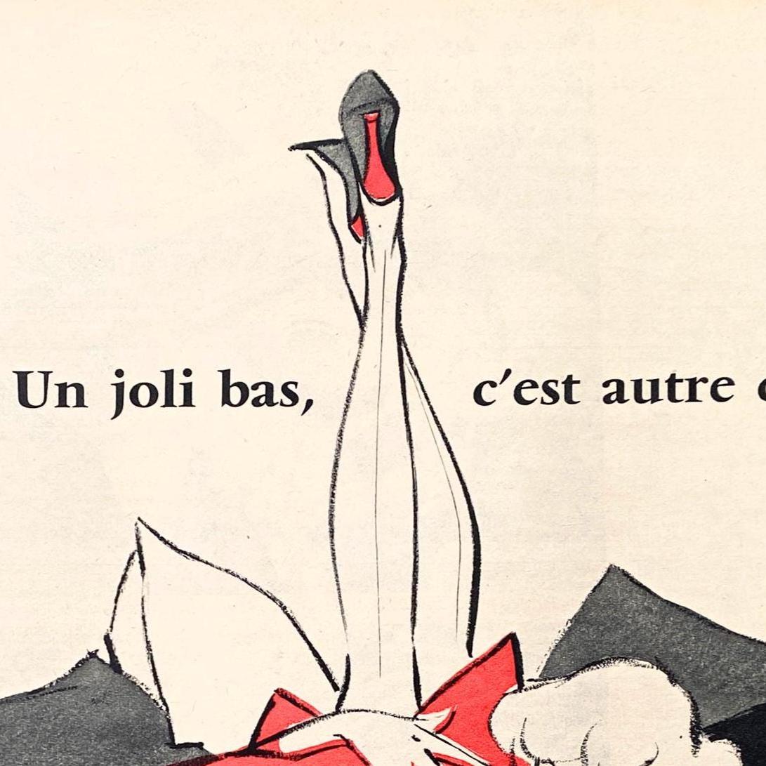 Authentic 1950s Vintage Woman Scandale Lingerie Advertisement Print