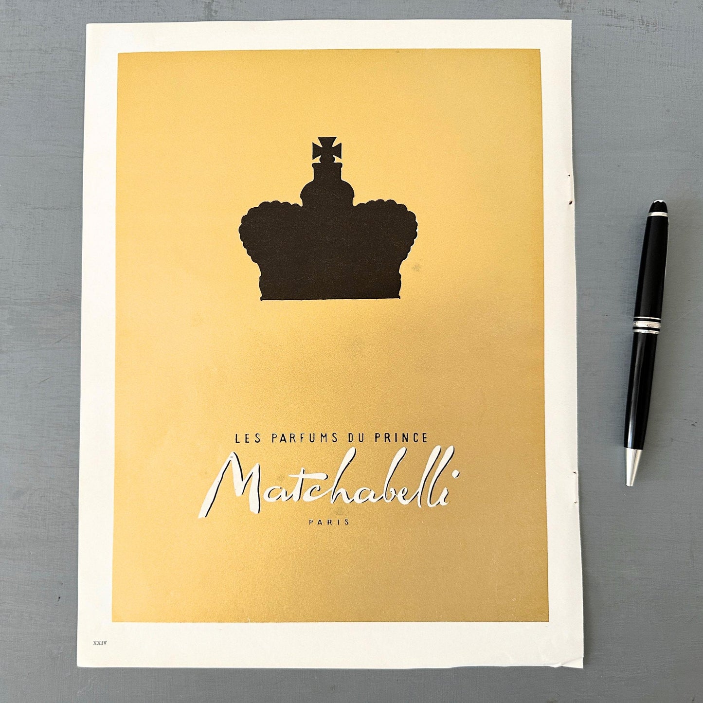 Authentic 1950s French Vintage Perfume Advertisement Print