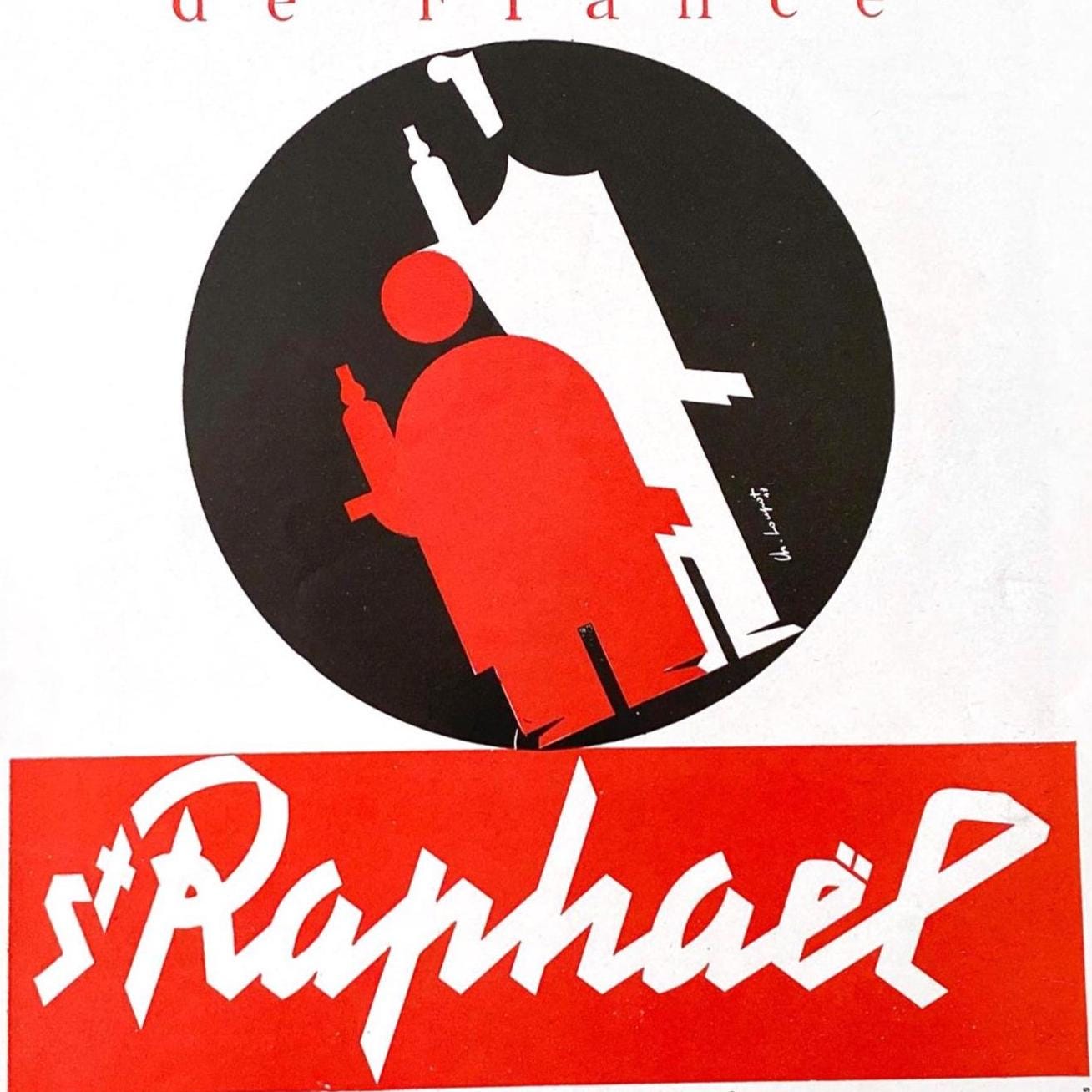 Original 1950s Vintage St Raphael Aperitif Advertisement Wall Art Print from Authentic Magazine