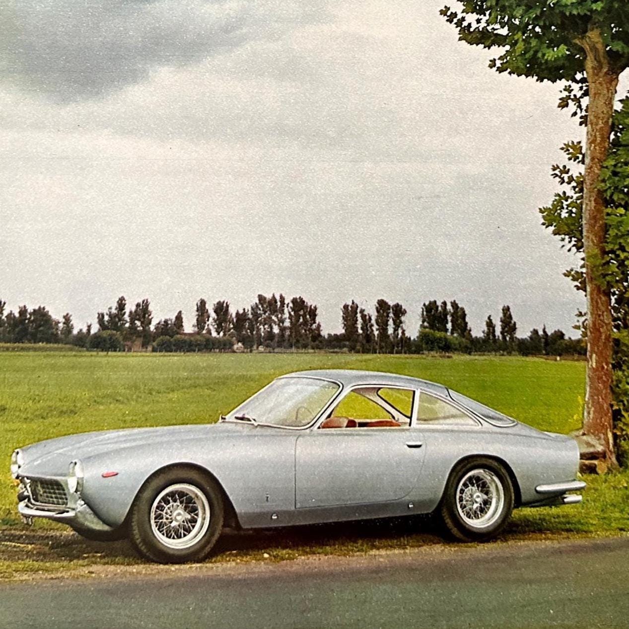 Vintage 1960s Ferrari 250 Pininfarina Ad Poster: Mid-Century Garage Wall Art