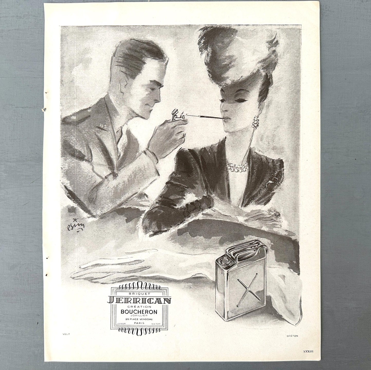 Vintage Boucheron Ad Print: French Retro Magazine Wall Art